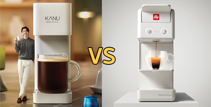 카누 커피 머신 vs 일리 가격 및 제품 비교