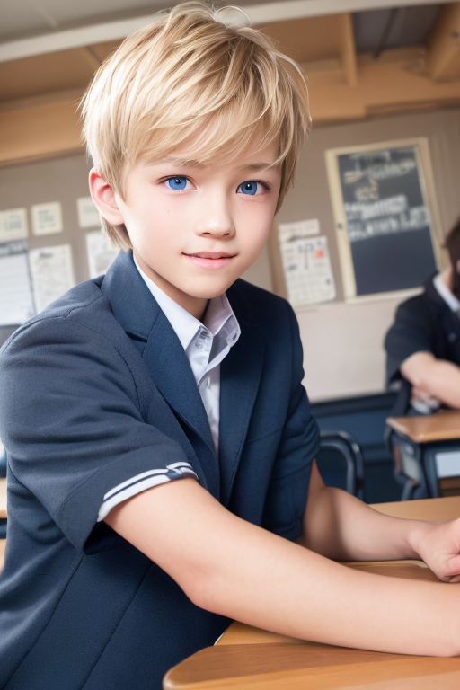 [Boy-143] Free live-action images of handsome boys with blond hair and blue eyes Ai, free thumbnails related to school, free images related to students