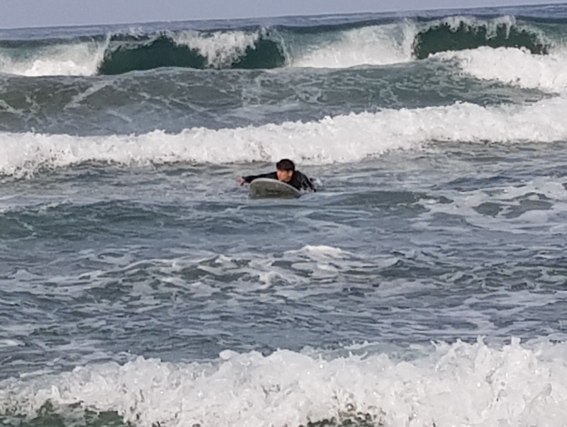 양양 초보 서핑강습, 혼자 파도타보기 (양양 빅웨이브)