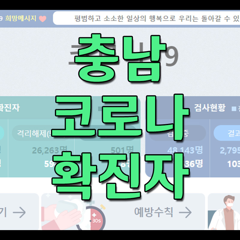 충남 코로나 확진자 현황