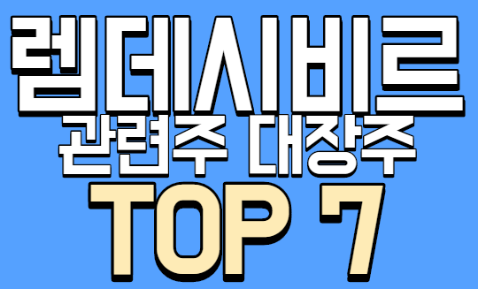 렘데시비르 관련주 대장주 TOP 7 알아보기
