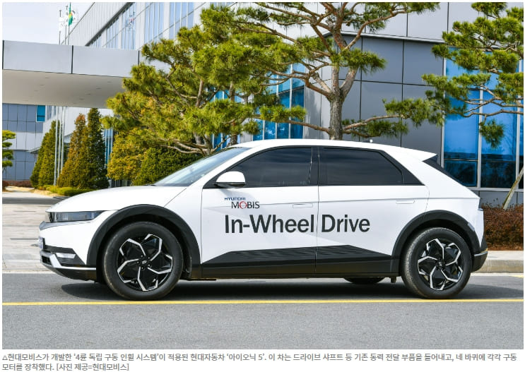 현대모비스,  ‘4륜 독립 구동 인휠(In Wheel) 시스템’ 개발 성공 ㅣ 차량 성능 최적화 '전자식 레벨링 제어 시스템'