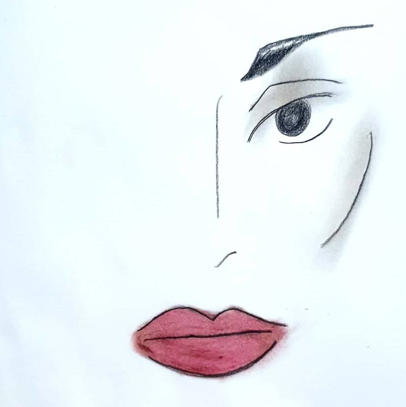 Lips 일러스트 일러스트레이션 그림 드로잉 색연필화 크레파스화 그리기 입술