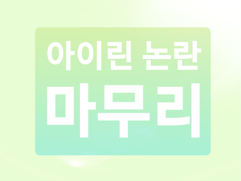 아이린 갑질 사건 최종 에디터 인스타스토리 전문