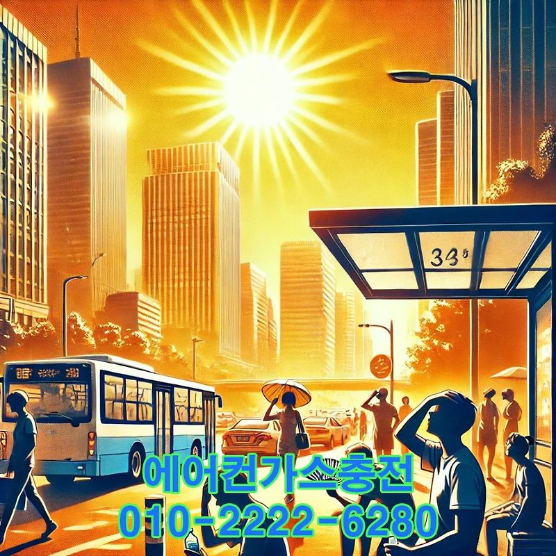 폭염 속 우리집 에어컨에서 찬바람이 안나와요-안양에어컨가스충전