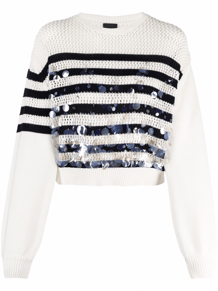 현재는 아름다워 (3회) 배다빈 니트 _ 핀코 스팽글 스트라이프 니트 스웨터 (현미래 패션)