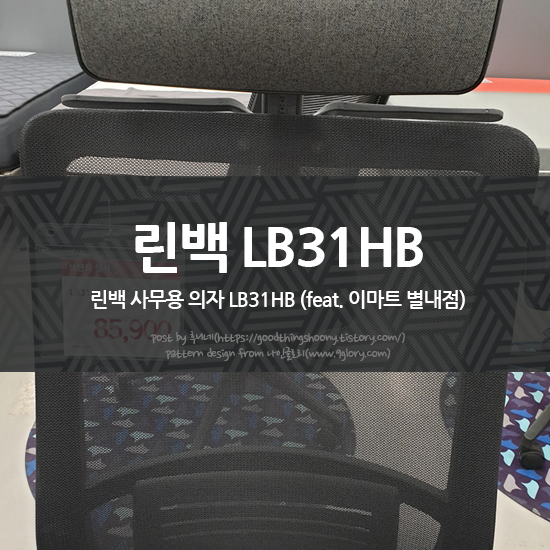 린백 사무용 의자 LB31HB (feat. 이마트 별내점)
