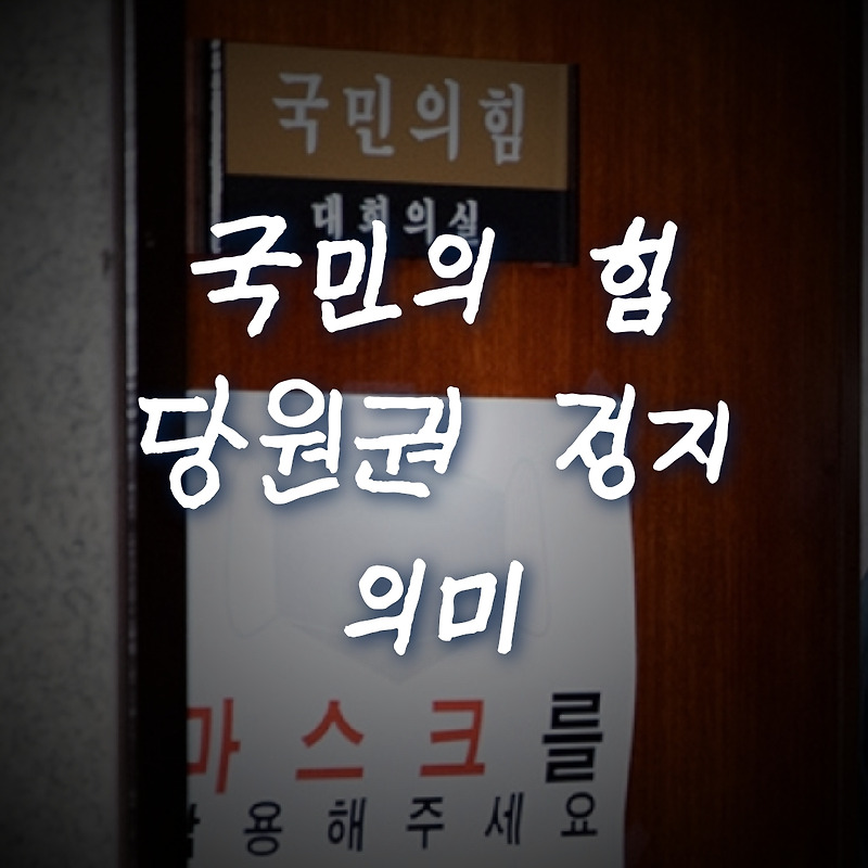 이준석 대표 당원권 6개월 정지, 당원권정지 의미