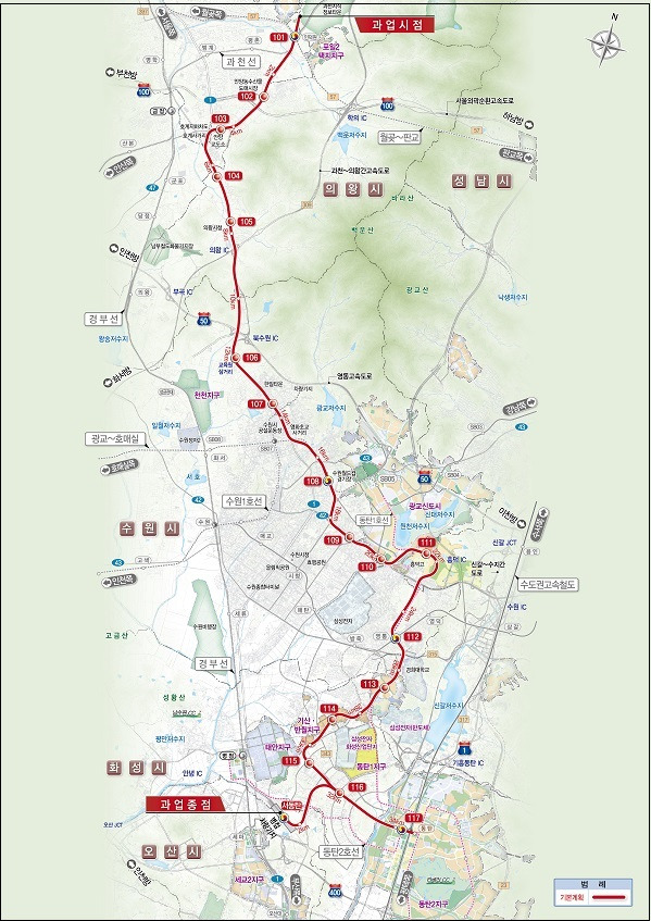 철도공단,  ‘인덕원∼동탄 복선전철’  낙찰적격사 선정... 7·8·10·11·12공구