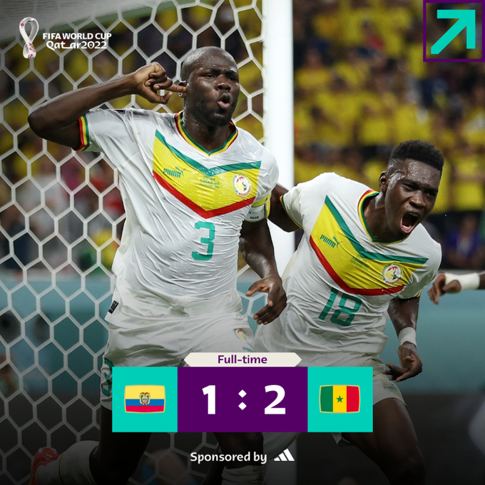 카타르월드컵 A조 5경기 에콰도르 vs 세네갈 결과