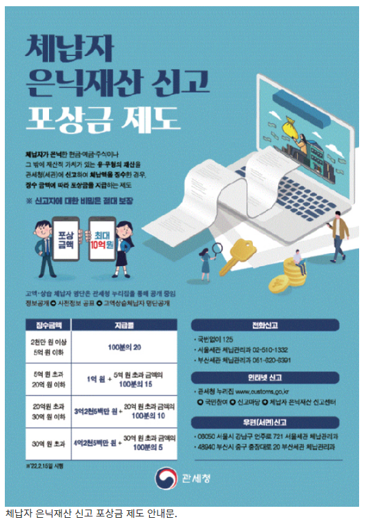 관세청, 고액·상습 체납자 집중 단속…은닉재산 추적 강화