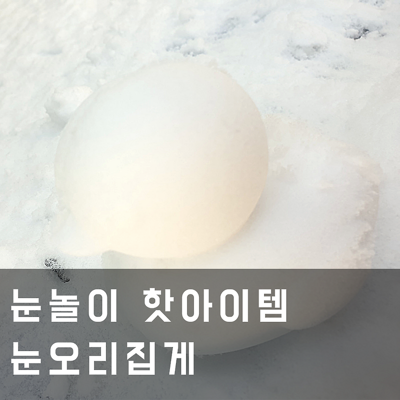 폭설에 즐겁게 놀기!눈오리집게