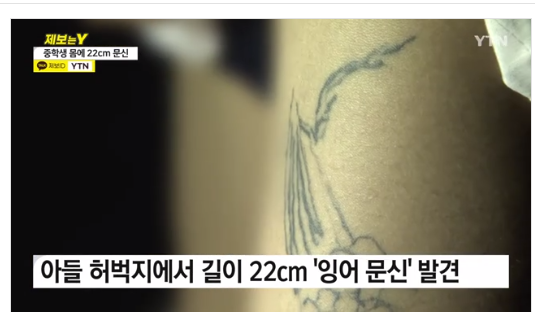 중학생 모텔 불러 강제로 22cm 잉어문신 새긴 10대의 끔찍한 과거 만행