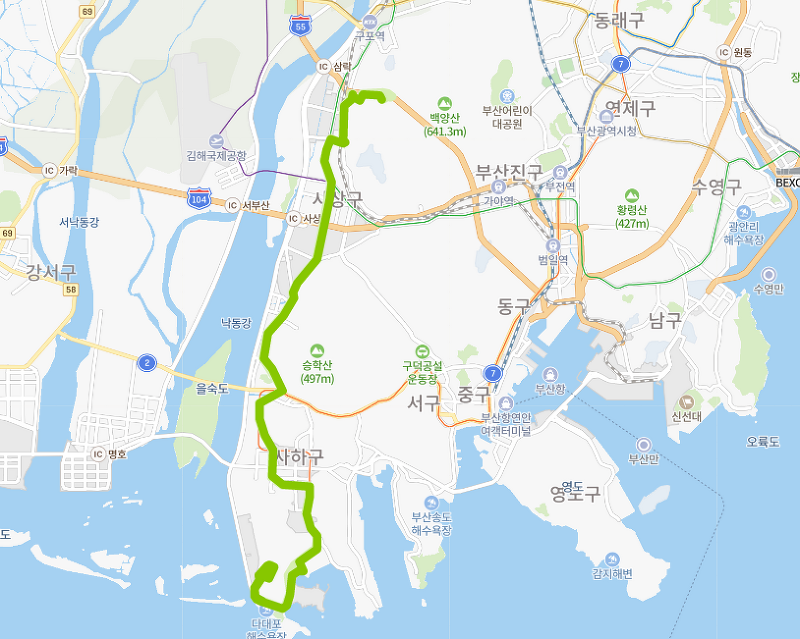 [부산] 338번버스 노선, 시간표 : 다대포, 신평역, 동아대, 모라동, 서부시외버스터미널