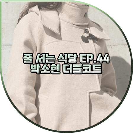 줄 서는 식당 44회 박소현 코트 :: 리얼미어나더미 이중지 더플 코트 : 박소현 패션