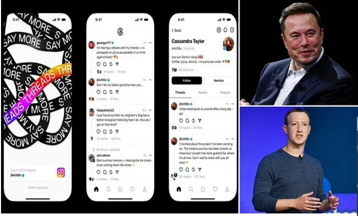 저커버그 메타, 트위터 대항마 새 앱 출시 VIDEO:Zuckerberg's 'Twitter-killer' app Threads signs up more than 10MILLION people ..