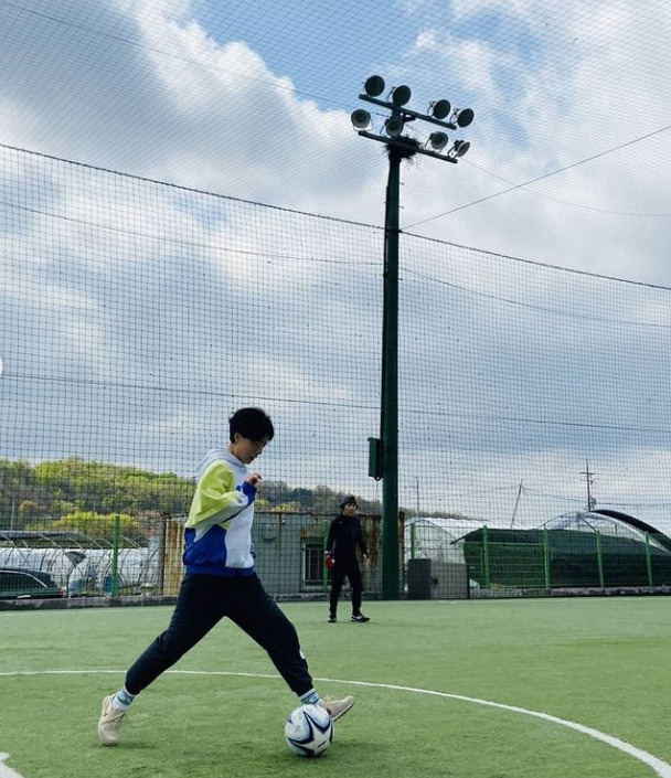 안영미, 축구선수 변신 