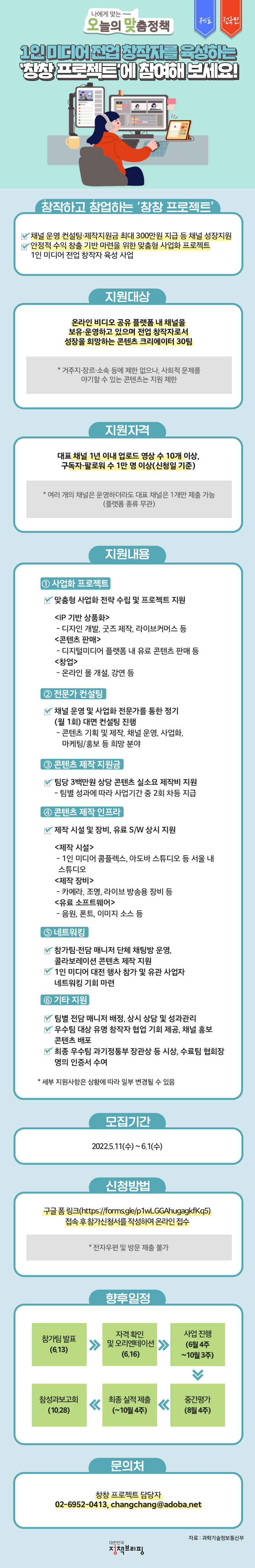 1인 미디어 전업 창작자 성장 도와드려요