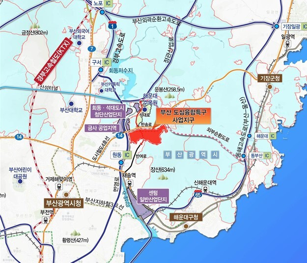 부산 센텀2, 일·삶·여가 공존 ‘도심융합특구 사업지구’ 선정_국토교통부