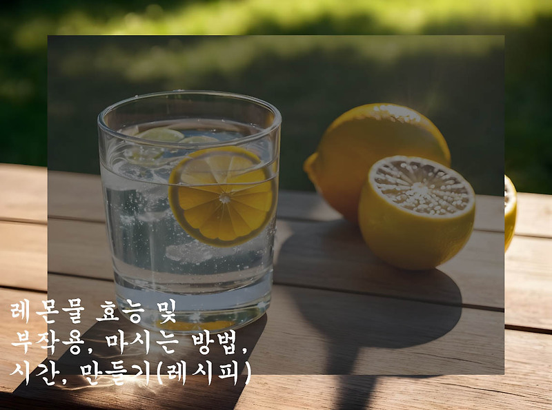 레몬물 효능, 부작용, 마시는 방법 및 마시는 시간, 만들기레시피 요약정리