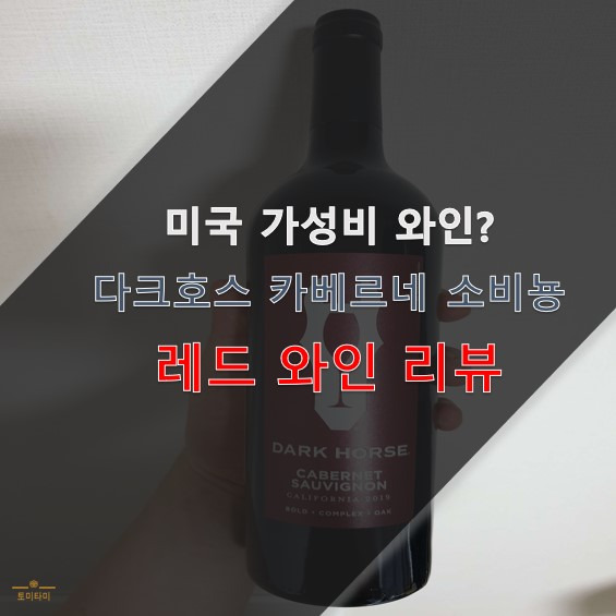 [간단리뷰] 다크호스 카베르네 소비뇽 : 나쁘지 않지만? 아쉬웠다