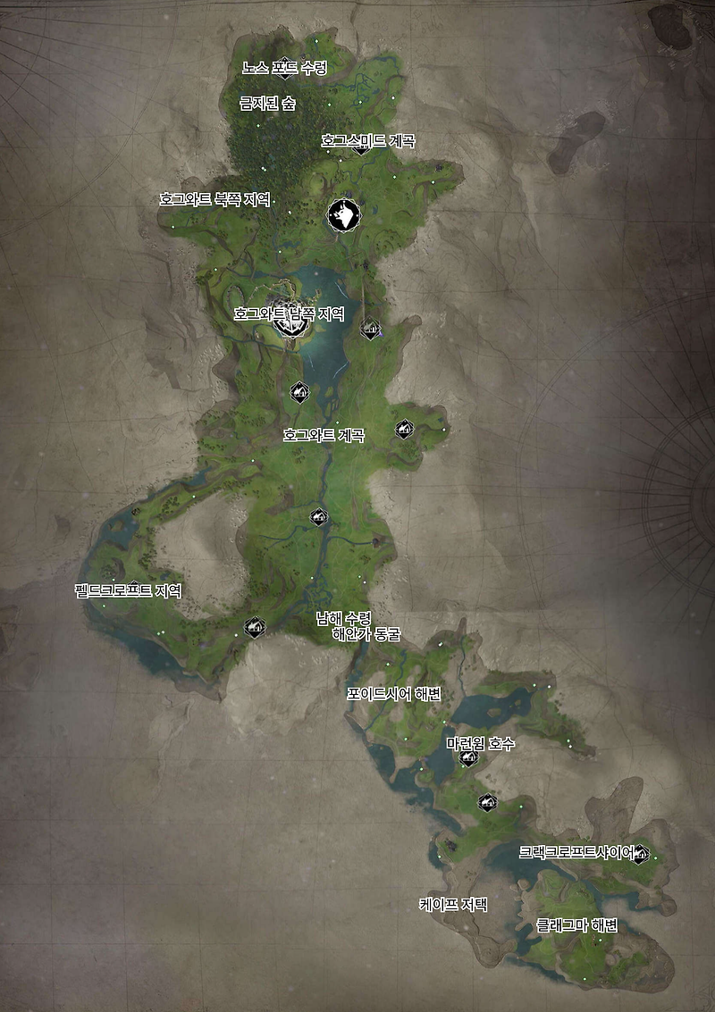 호그와트 레거시 – 하일랜드 내 필드 가이드 페이지 통합 링크 ( 호그와트 지도)