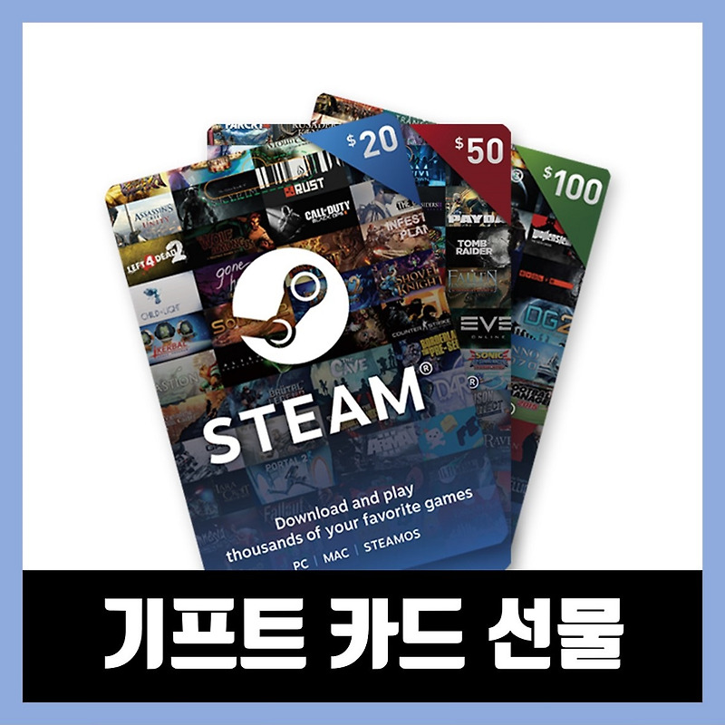 스팀 디지털 기프트 카드 선물 방법