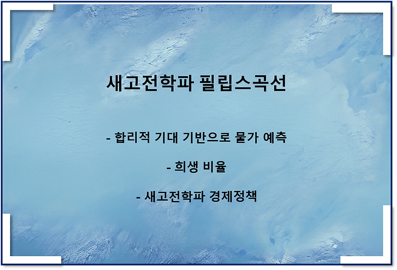 새고전학파의 필립스곡선(희생비율, 경제정책)