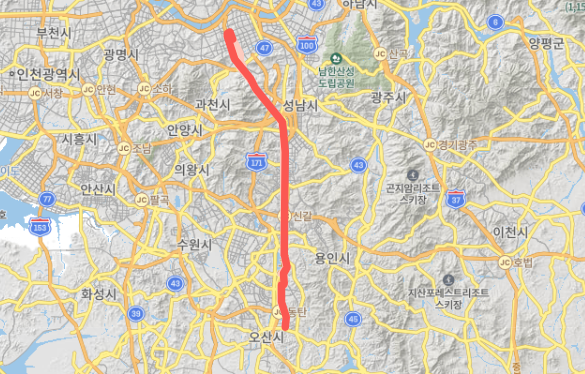 [광역급행] M4434 버스 노선 시간표,요금 : 동탄, 강남역, 양재역