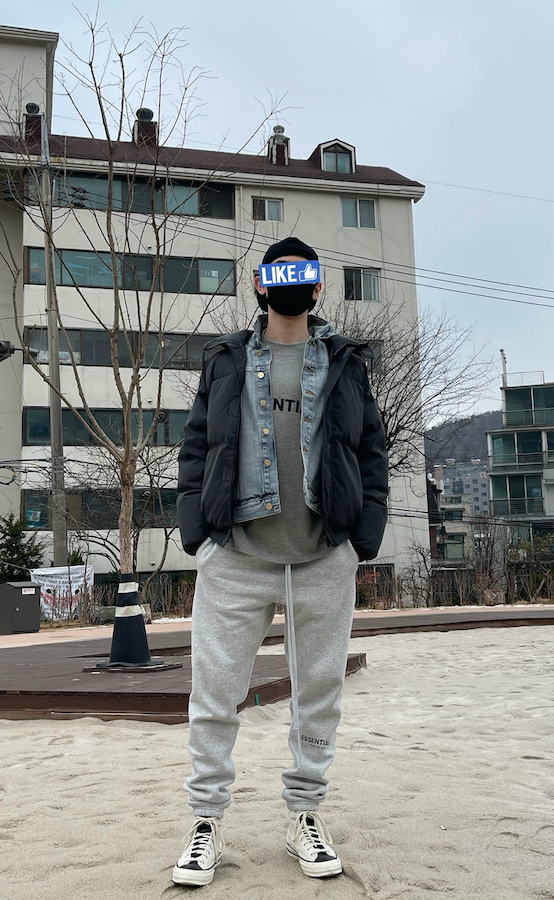 피어오브갓 에센셜 라이트 인디고 데님 자켓(재킷) & 진 (청바지 ) 실착 후기 - 이거 사세요. 일딴 사세요. ( 피오갓 에센셜, FEAR OF GOD ESSENTIALS )(스트릿 패션,  제리 로렌조 패션, 피어오브갓 에센..