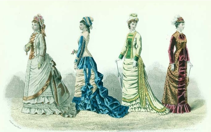 근대복식_버슬 스타일 (Bustle Style), 19세기 말 복식