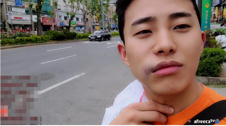 BJ 낭만왕김도진 아프리카TV 생방송 도중 일반인에게 무차별 폭행당해