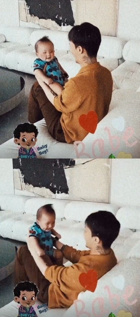 지드래곤, 조카 앞 무장해제! 카리스마 내려놓고 아기미소 [사진]