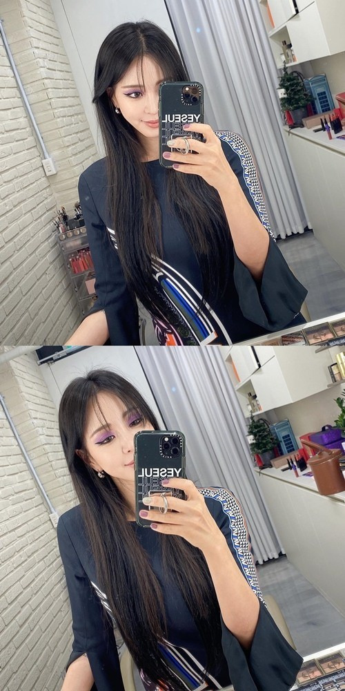 한예슬, 보라색 섀도우도 찰떡!..세련된 여신 비주얼 [사진]