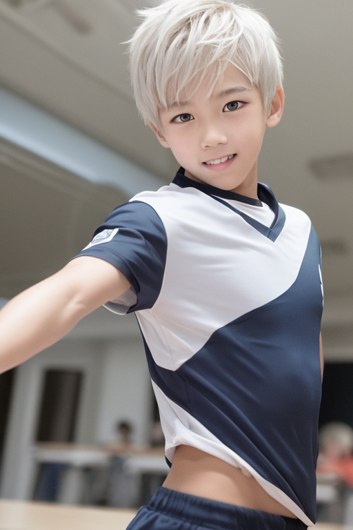[Boy-056] boy, man, white hair, handsome, cute, teen, teenage, student, school, classroom background, free images, Ai images