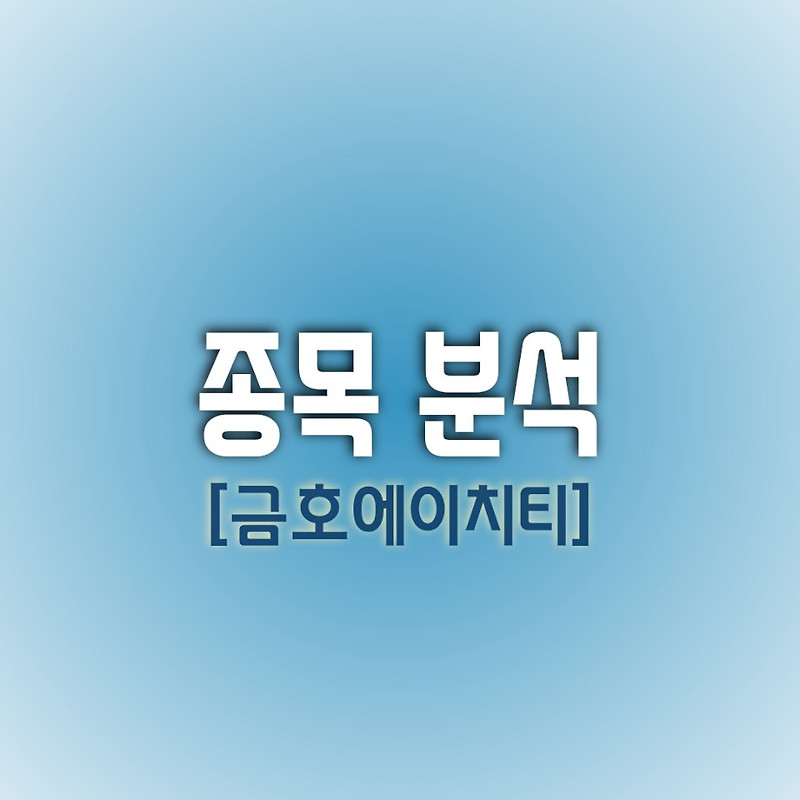 [오늘의 종목] 금호에이치티