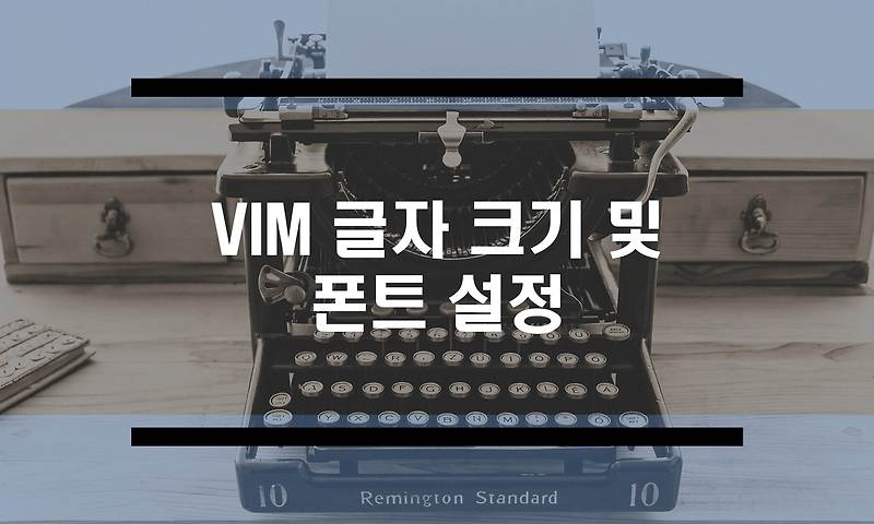 VIM 에디터 윈도우 글자 크기 설정 방법