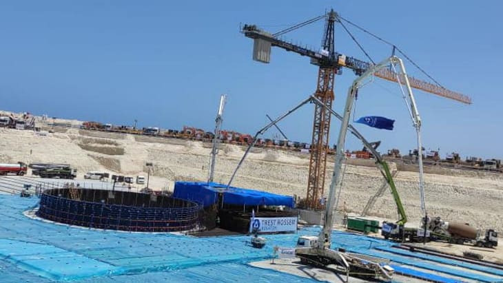 한수원, 수조원 규모 이집트 최초의 엘다바 원전 수주  임박 VIDEO: Construction of Egypt's first nuclear power plant under way