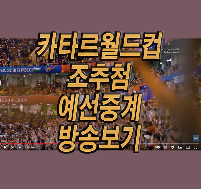 2022 FIFA 카타르 월드컵 조추첨 중계 방송보는 방법(+예선일정, 조편성)