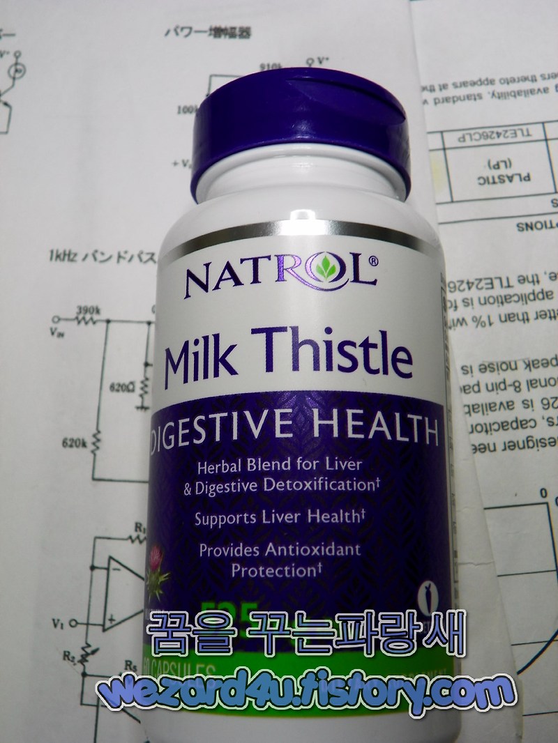 간 건강에 좋은 밀크시슬-Natrol 밀크시슬 262.5 mg 캡슐 60정