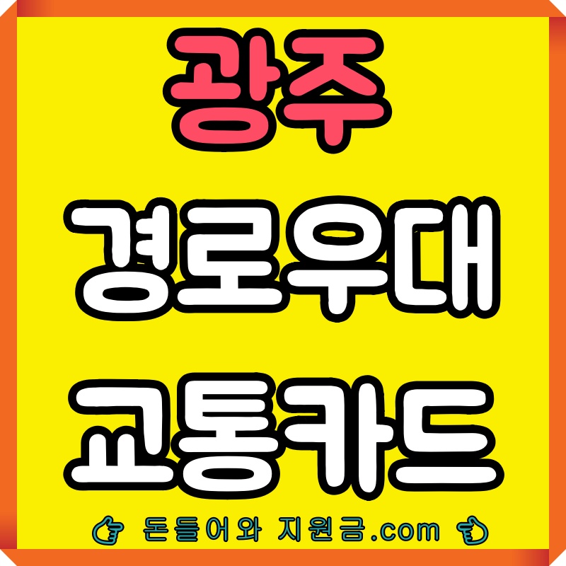 광주광역시 경로우대 교통카드 만65세