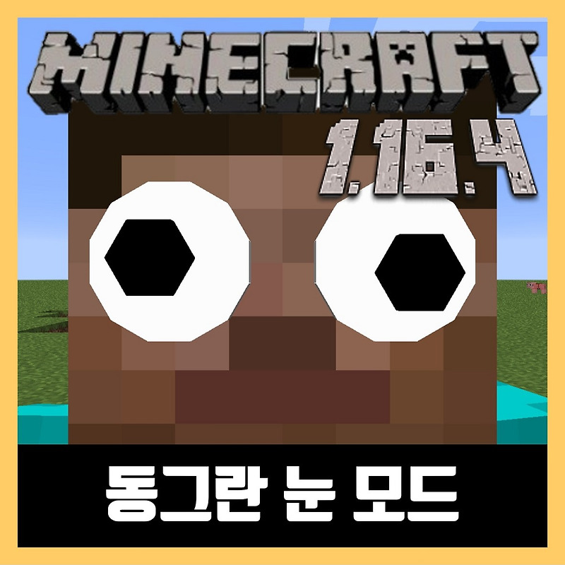 마인크래프트 1.16.4 동그란 눈 모드 GooglyEyes