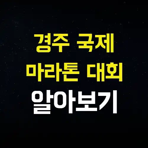 2024 경주 벚꽃 마라톤 일정 교통통제 확인해보기