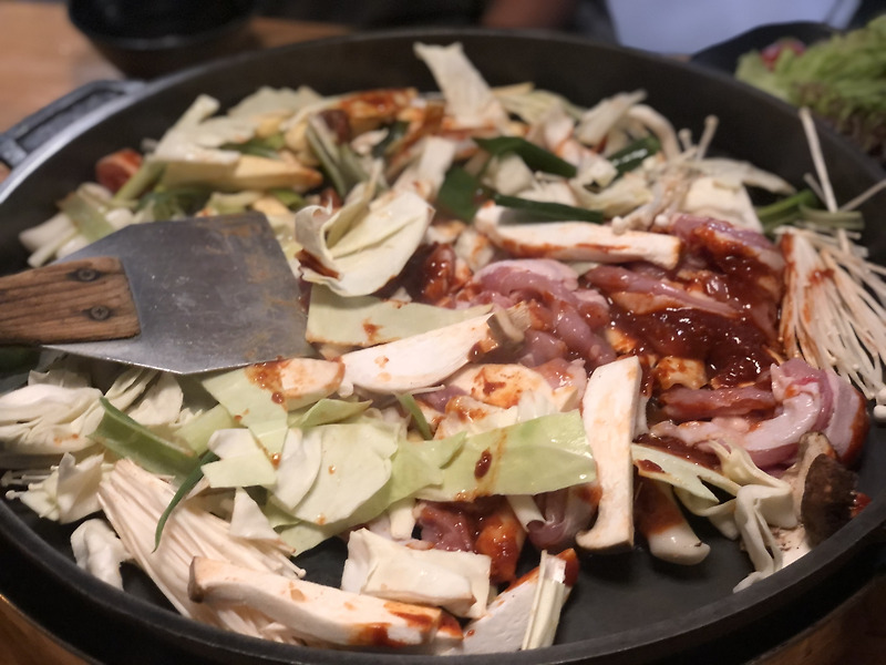 송파 파크하비오 맛집 항아리 닭갈비 막국수