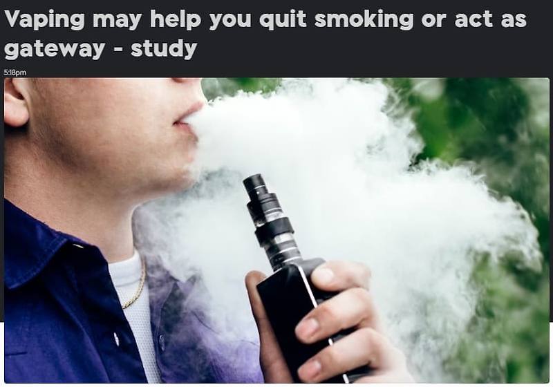 담배 끊으려다...전자담배에 중독된 사람들 급증 Vaping may help you quit smoking or act as gateway - study