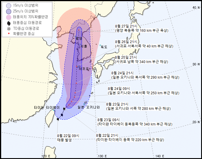 제8호 태풍 바비 한반도 북상 (+실시간 태풍 바비 경로,태풍 피해 예방법)