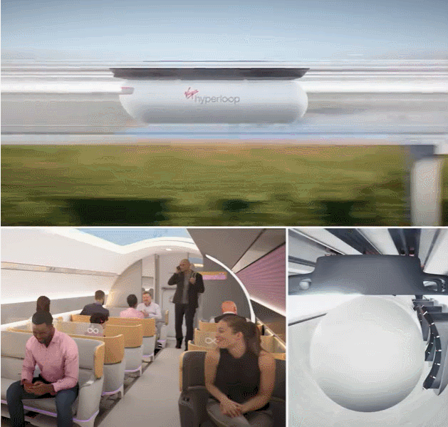 탄소배출 없는 제트기보다 더 빠른 '버진 하이퍼루프' VIDEO:Virgin Hyperloop explains how passenger pods will travel at 670mph using 'levitation engines'...