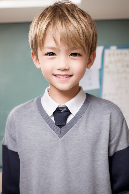 [Boy-151] boy, man, blond hair, handsome, cute, teen, teenage, student, school & classroom background, free images, Ai images