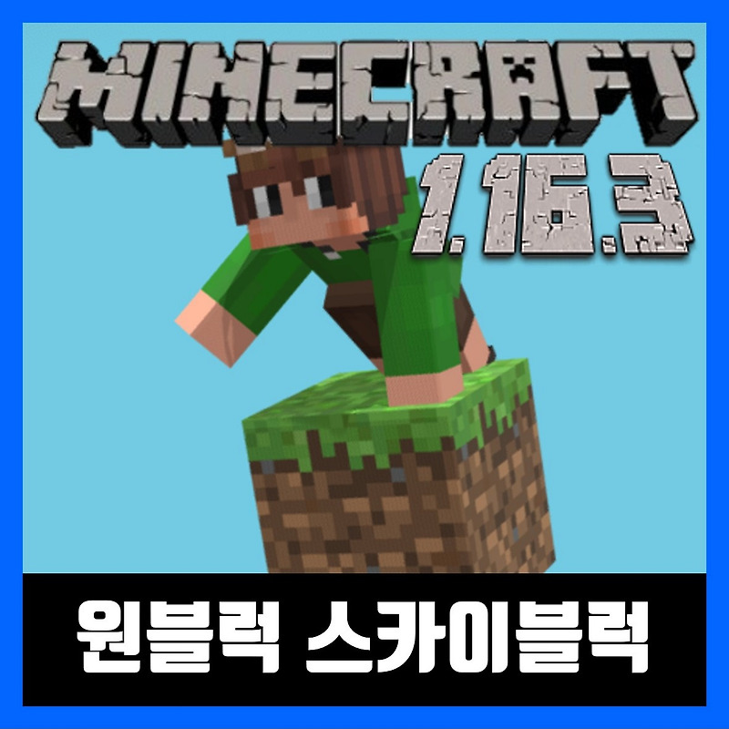 마인크래프트 1.16.5 원블럭 스카이블럭 OneBlock