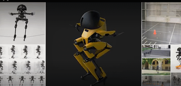 인간의 어려운 임무 대신할 두발 달린 드론 로봇 VIDEO: Leonardo: The Skateboarding, Slacklining Robot